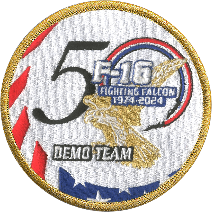 F-16 Demo Team 50th Anniversary Embroidered Patch – Badass Patches
