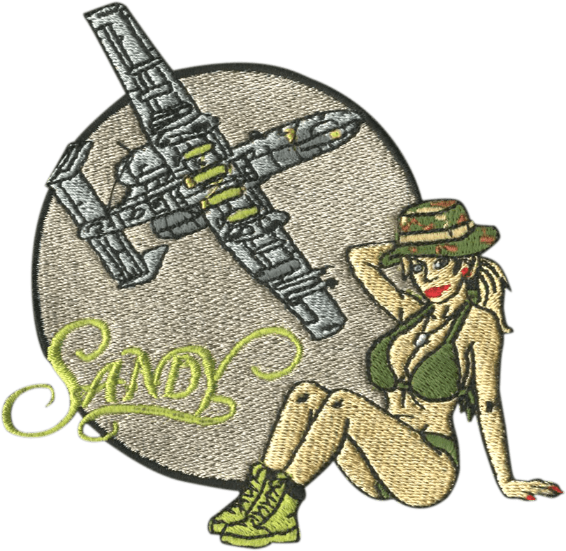 Sandy A-10 Embroidered Patch - Afterburn Art – Badass Patches