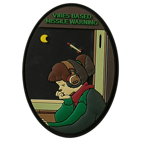 Vibes Based Missile Warning PVC Patch – Badass Patches